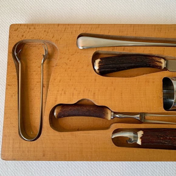 Sheffield Stag Horn Stainless Bartender Set - 7 Piece - George Butler & Co ART - Picture 3 of 14